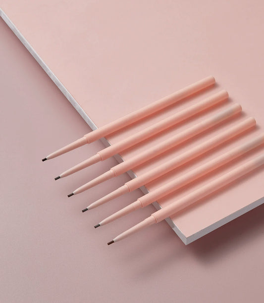 brow pencil double head automatic waterproof pink tube thin eyebrow pencil