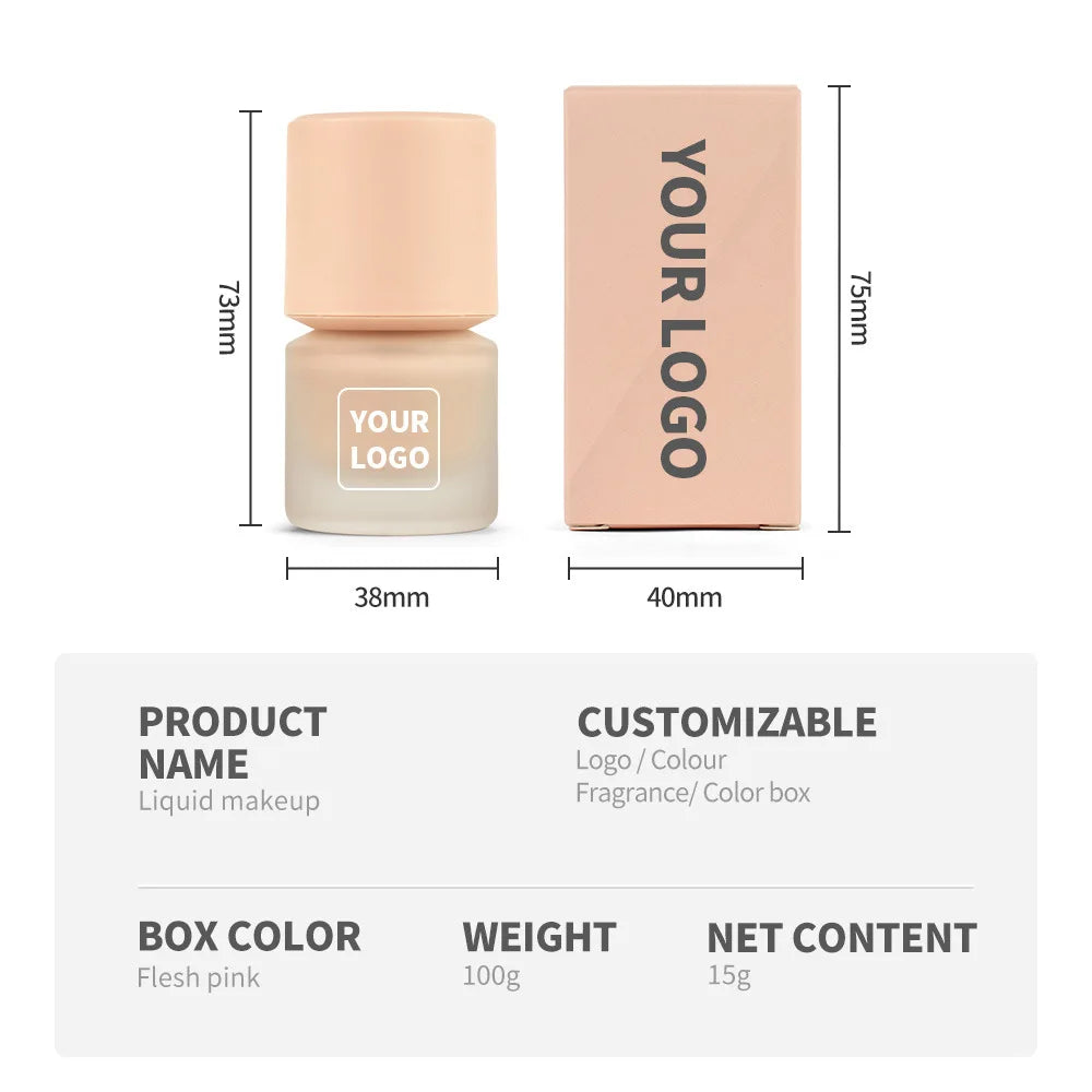 full coverage long lasting waterproof 15ml foundation moisture face makeup liquid foundation