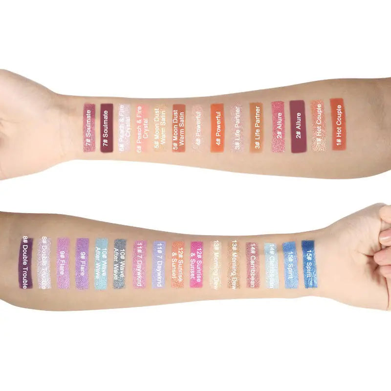 Gold double eyeshadow palette 15 colors