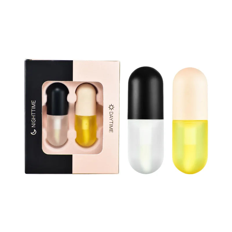 2 colors black white tube lip moisturizer lip kit nighttime lip care daytime lip set
