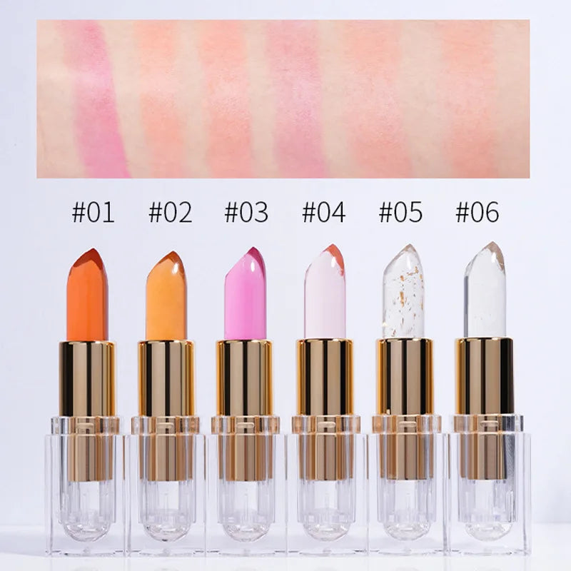 professional lip makeup jelly crystal lipsticks color changing lipsticks with different ph
