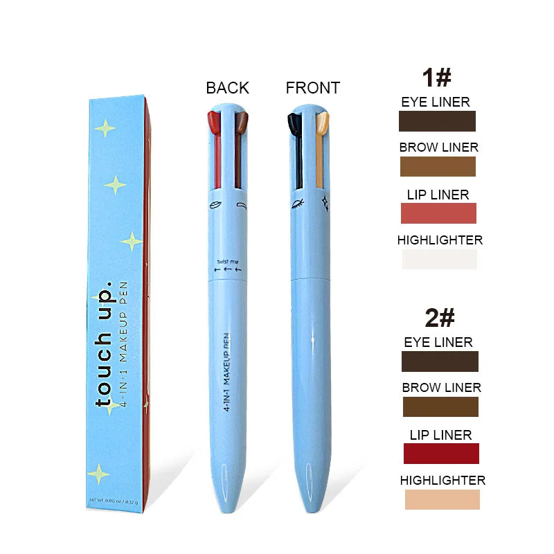 eyebrow pencil eyeliner lip liner highlight multi use make up pencil all in one touch up 4 in 1 makeup pen