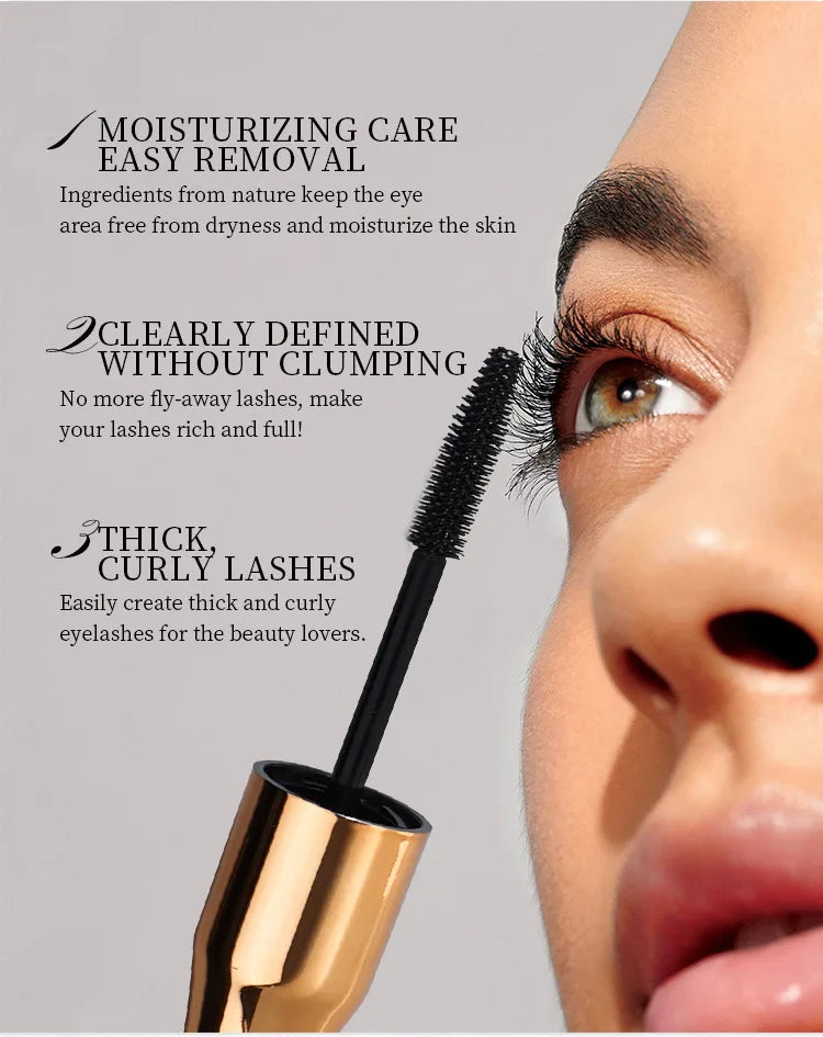 gold lid black mascara gel curly lengthening long lasting smudgeproof mascara mascara