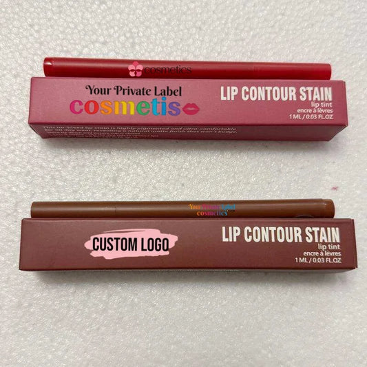 Dual-side felt-tip lip liner and lip stain