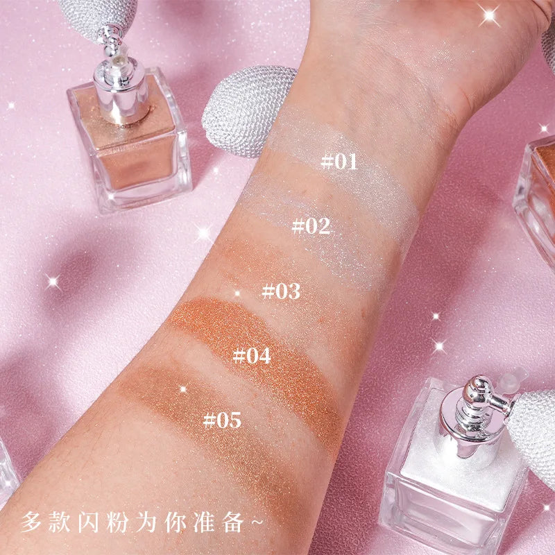 bling vegan highlighter makeup glitter 3d high quality face body vegan highlighter glow shimmer spray