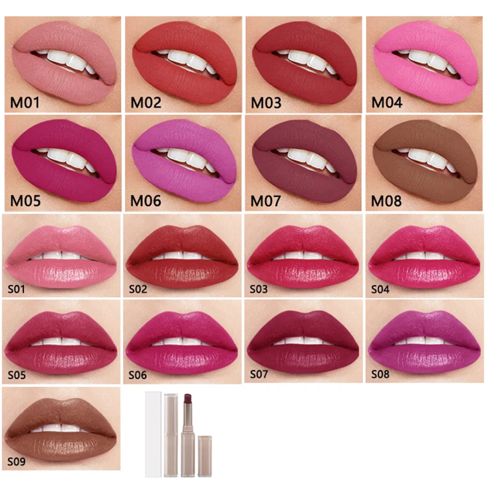 Matte waterproof long-lasting vegan stick lipstick