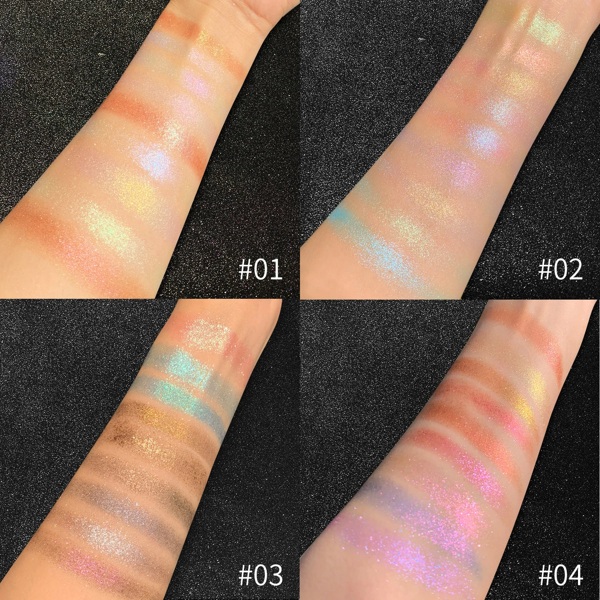 Holographic duochrome eyeshadow palette 9 colors