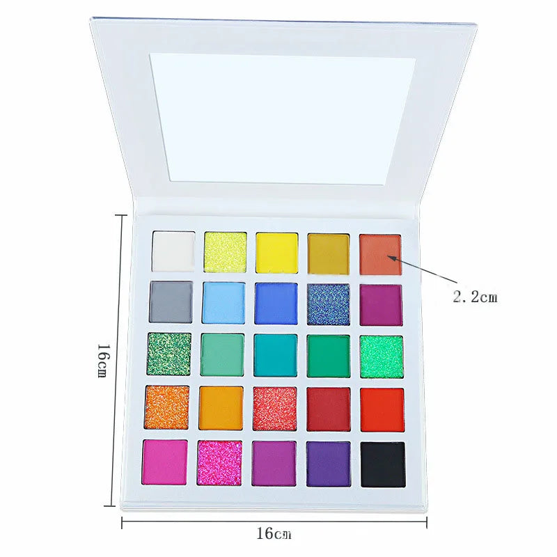 25-color pressed powder eyeshadow palette