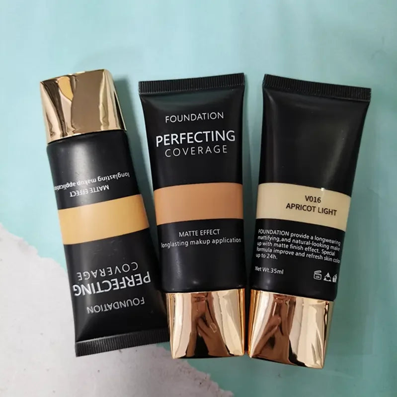vegan matte liquid makeup foundation for all skin types natural high coverage smooth foundation