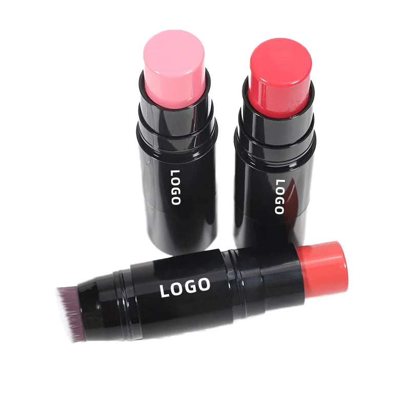 cheek creamy blusher stick and bronzer contour vegan makeup blush stick with brush