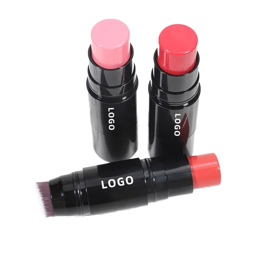 cheek creamy blusher stick and bronzer contour vegan makeup blush stick with brush