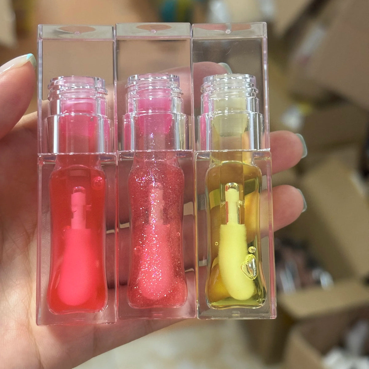 color changing lip oil glossy lipgloss ph color changing clear vegan pink shimmer lip oil