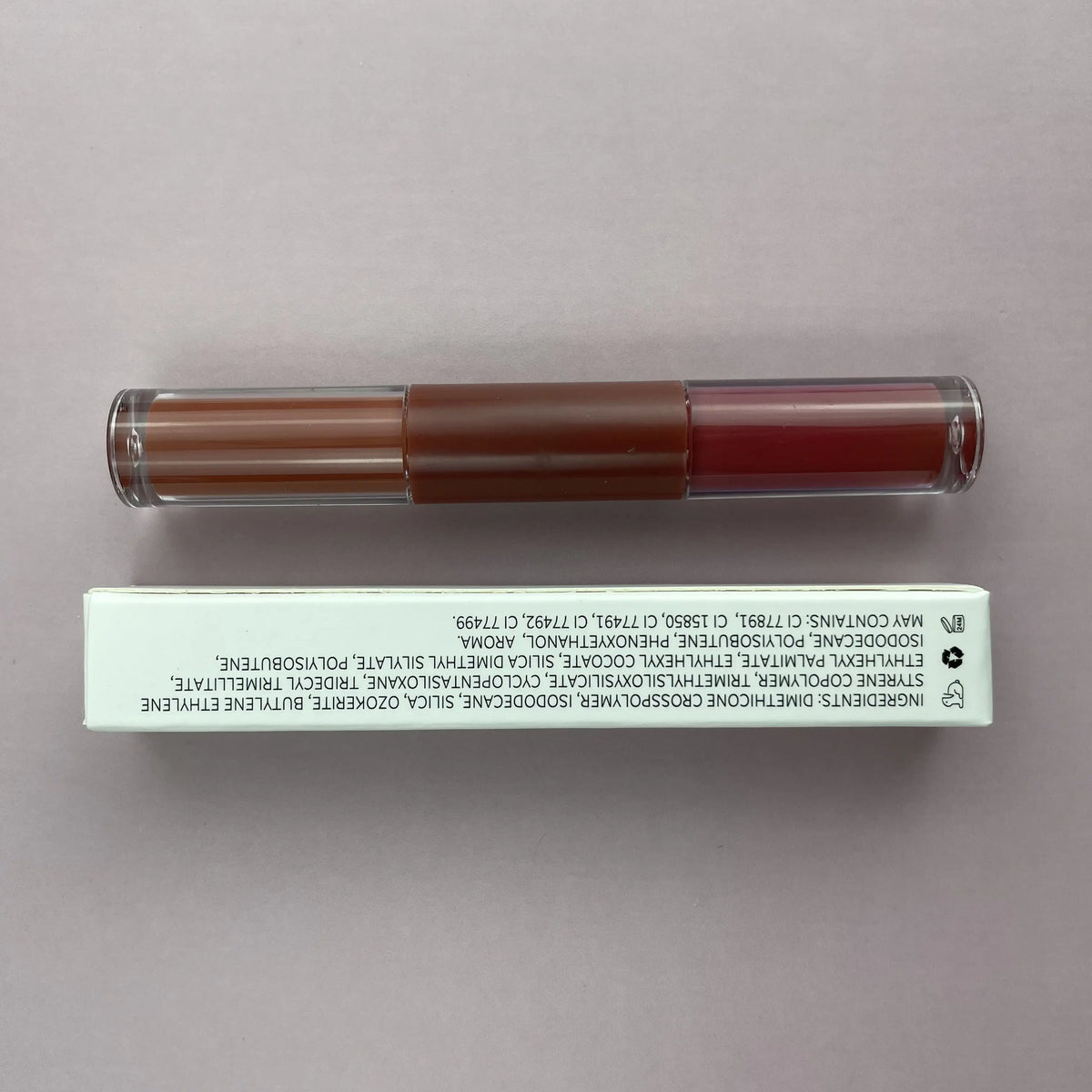 factory double headed 2 in 1 lipstick and lip gloss matte waterproof nude liquid lipstick