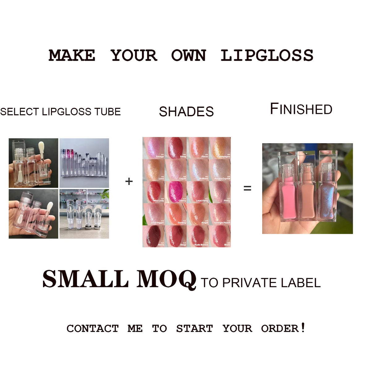Clear glitter glossy lip gloss
