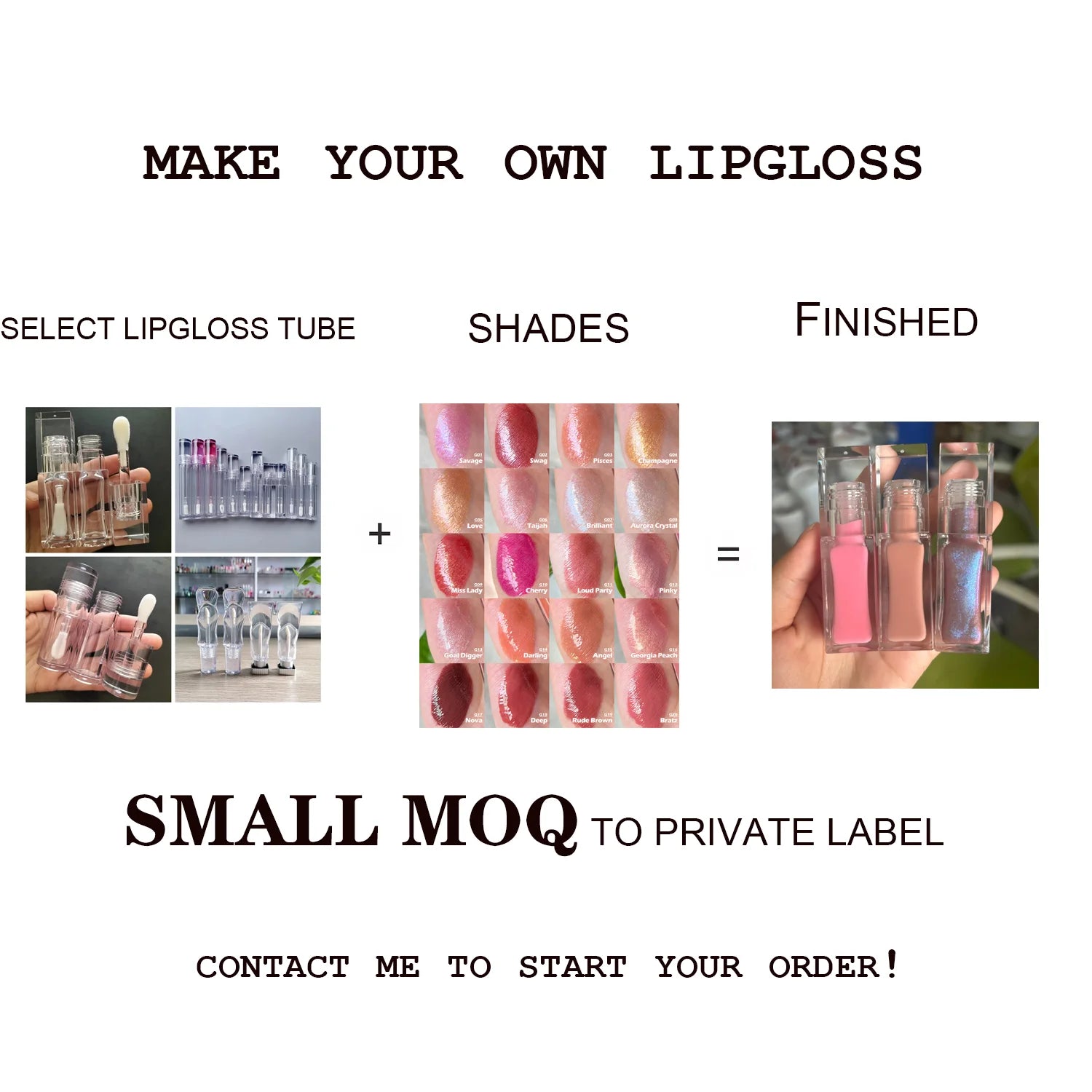 Clear glitter glossy lip gloss