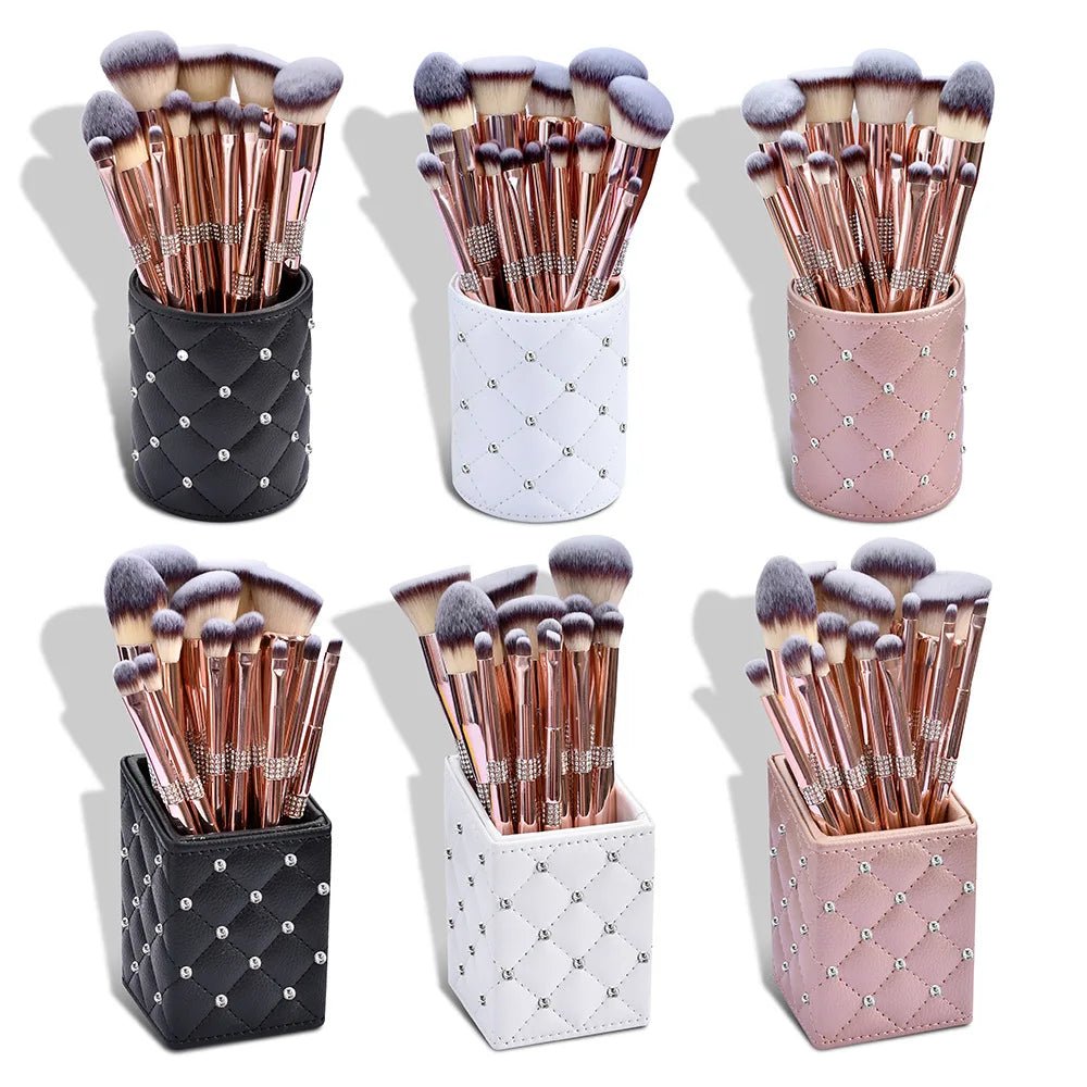 makeup brush set 14pcs premium cosmetic brush foundation blush concealer eyeshadow eyebrow highlight pink make up brush