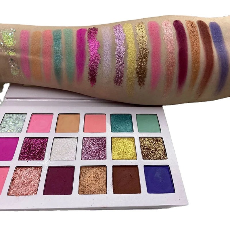 18-color vegan shimmer matte eyeshadow palette