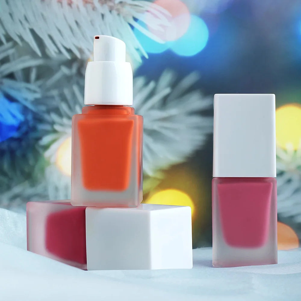 high quality makeup liquid cheek blusher with glass bottle long lasting liquid blush