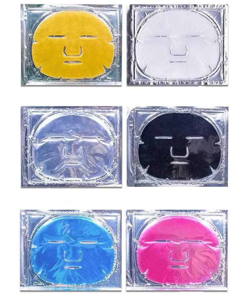 24k gold bio collagen organic jelly face sheet mask crystal facial mask skin care golden beauty masks