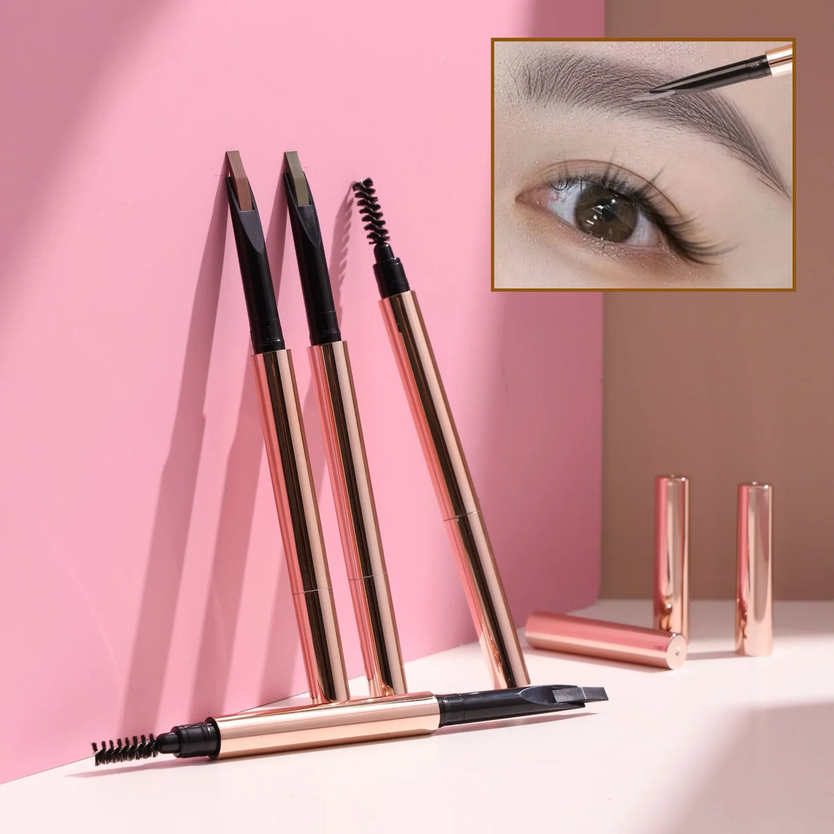 8-color machete brow pencil with brush