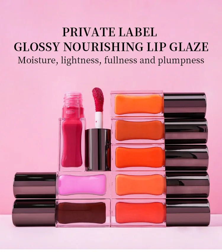 22 shades glossy nourishing mirror lip glaze long lasting high pigmented moisturizing lip gloss
