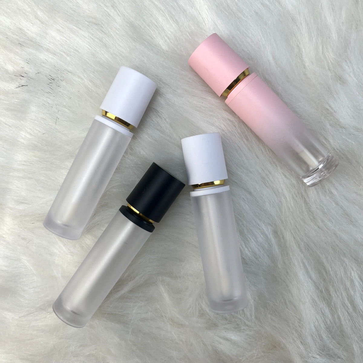 empty 6ml pink black white frosted lipgloss tube liquid concealer blush highlighter bottle wand lip gloss tubes
