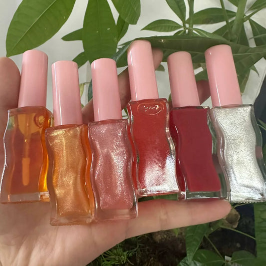 vegan glossy lip gloss color changing hydrating fruit flavor lipgloss