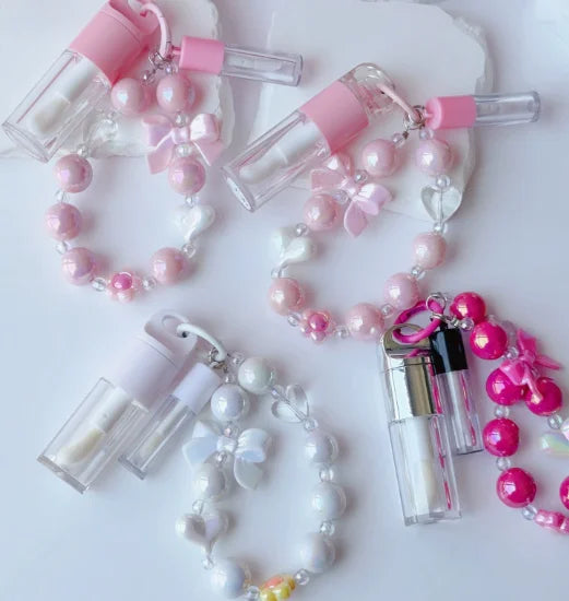 different tubes cute empty glass plastic lip oil lip gloss tube empty round tube squeeze lip gloss tubes with keychain