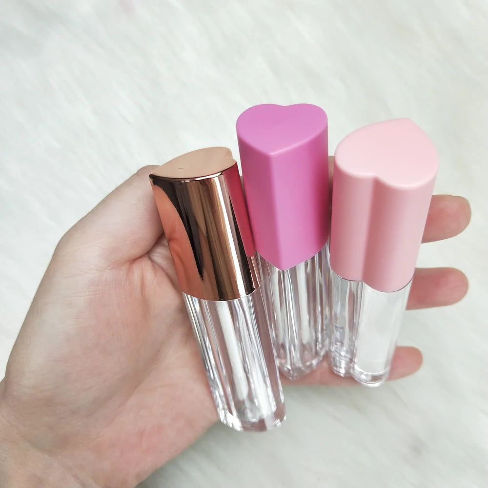 makeup empty lipgloss heart shaped lip gloss tudes lipstick lip oil plastic tube container
