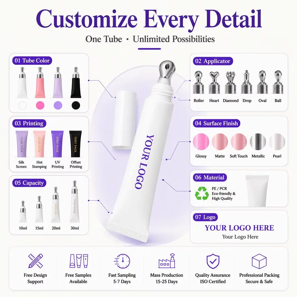 Empty cosmetic tube with zinc alloy applicator