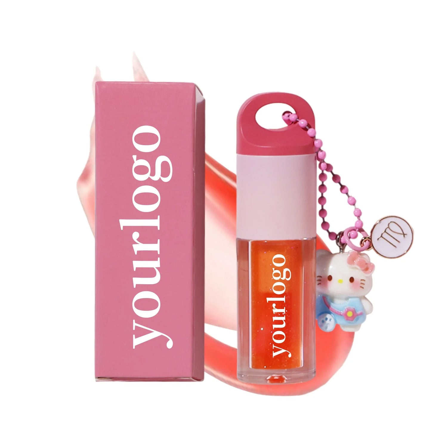 Color-changing lip oil with keychain