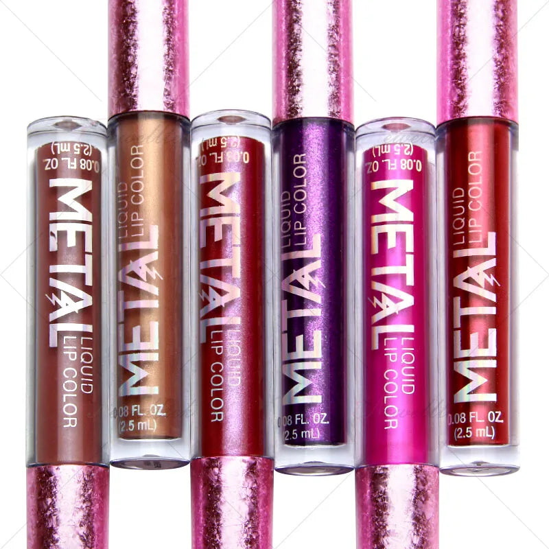 metal liquid lipstick waterproof long lasting metallic matte liquid lipstick