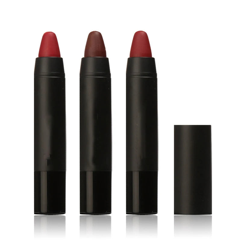 waterproof long-lasting matte makeup cosmetics rose red lipstick crayon pencil lipstick