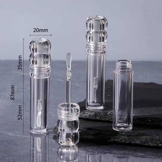 empty transparent lip gloss containers new design big brush applicator empty clear mushroom lipgloss tube lip gloss tube