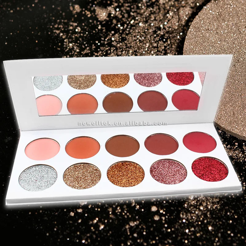 multi color makeup eye shadow palette matte 12 color natural metallic shimmer eye shadow palette