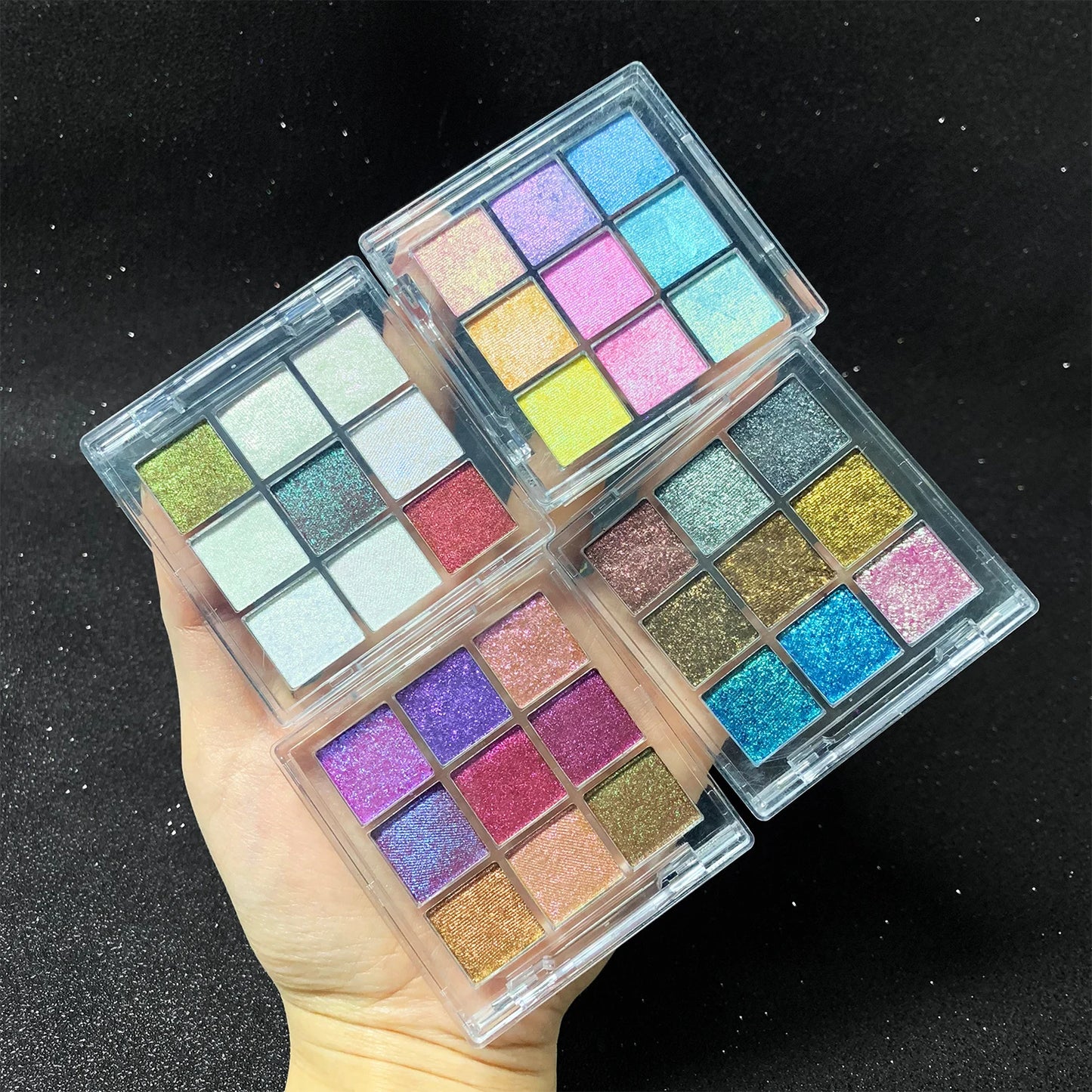 4-color glitter shimmer eyeshadow palette