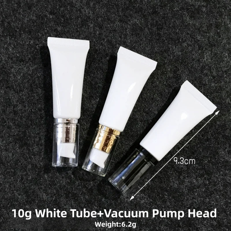 cosmetics package 10ml mixed color hose tube metal applicator ceramic head squeeze lip gloss empty tube