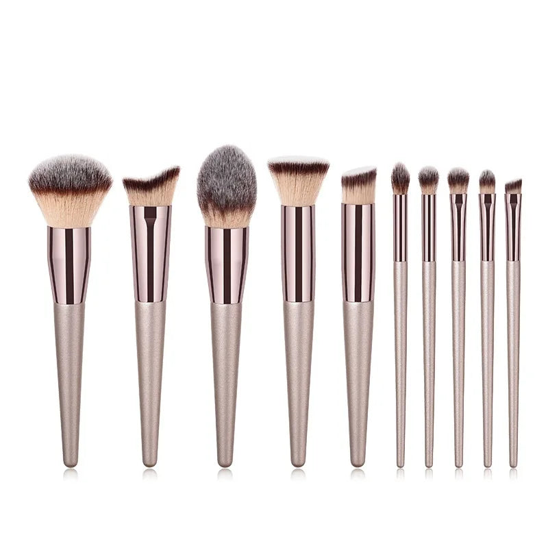pearly color maquillaje tools synthetic korean brown foundation eye makeup brushes 4 9 10 14 20 pcs makeup brush set