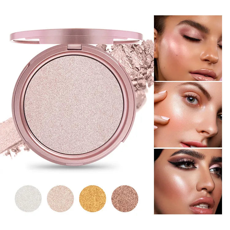 professional 5 color face makeup cosmetics high pigment highlighter palette pink highlighter palette