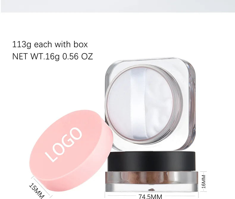 face makeup 10 colors three lids matte powder smoothly waterproof vegan loose powder