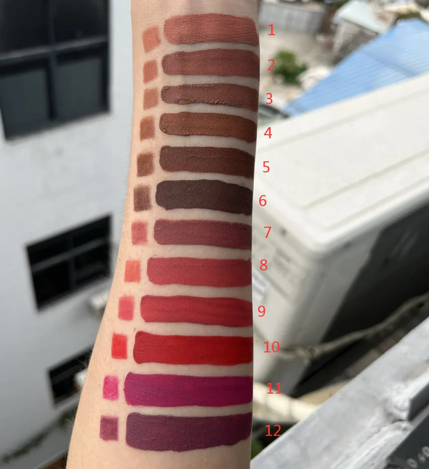 vegan high quality lips cosmetics matte liquid lipstick with lip liner makeup lipstick lip pencil kit