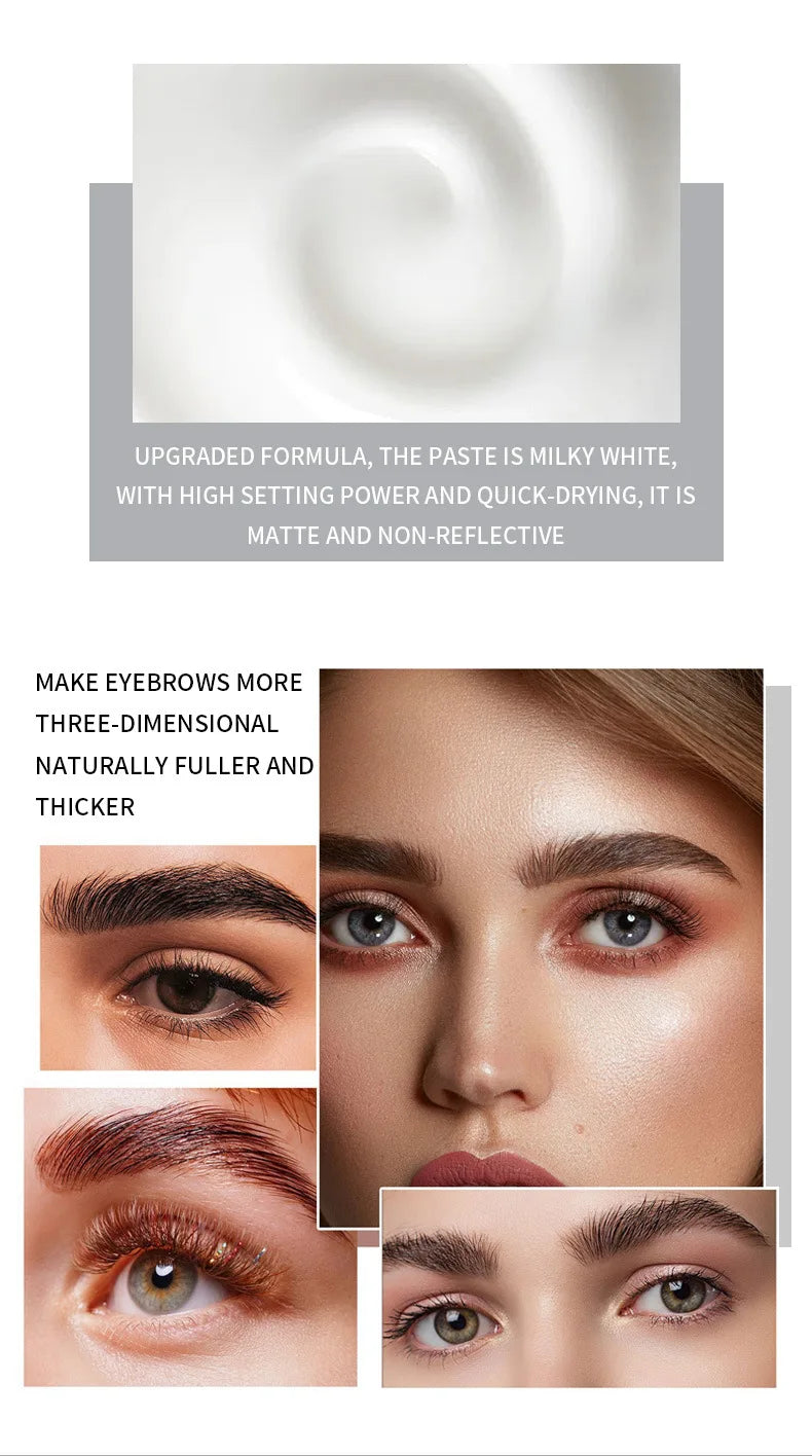 Liquid eyebrow gel with brush
