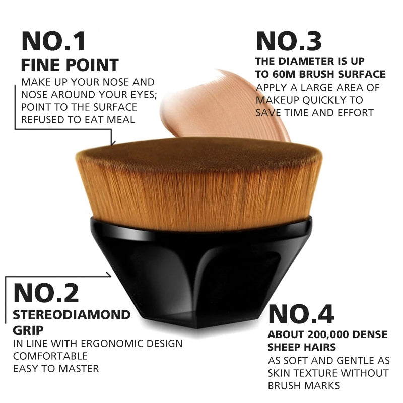 beauty tools brush 55 magic single foundation brush flat bb cream kabuki makeup foundation brush with dust box