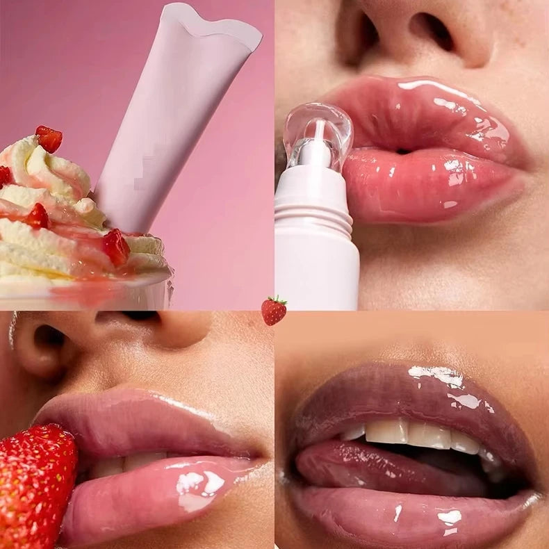 diy lipgloss lip butter glossy shimmer liquid lip gloss vegan hdrating lip gloss with soft tube