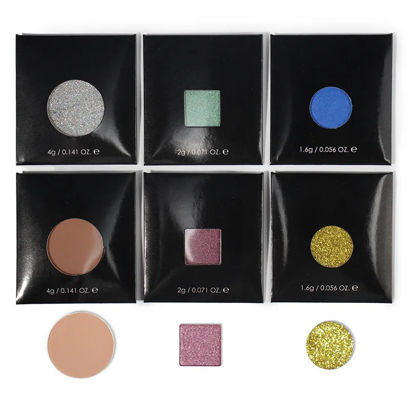 eyeshadow cosmetic sleeve envelop packaging black 36 26 23mm square paper eyeshadow palette box for single eyeshadow