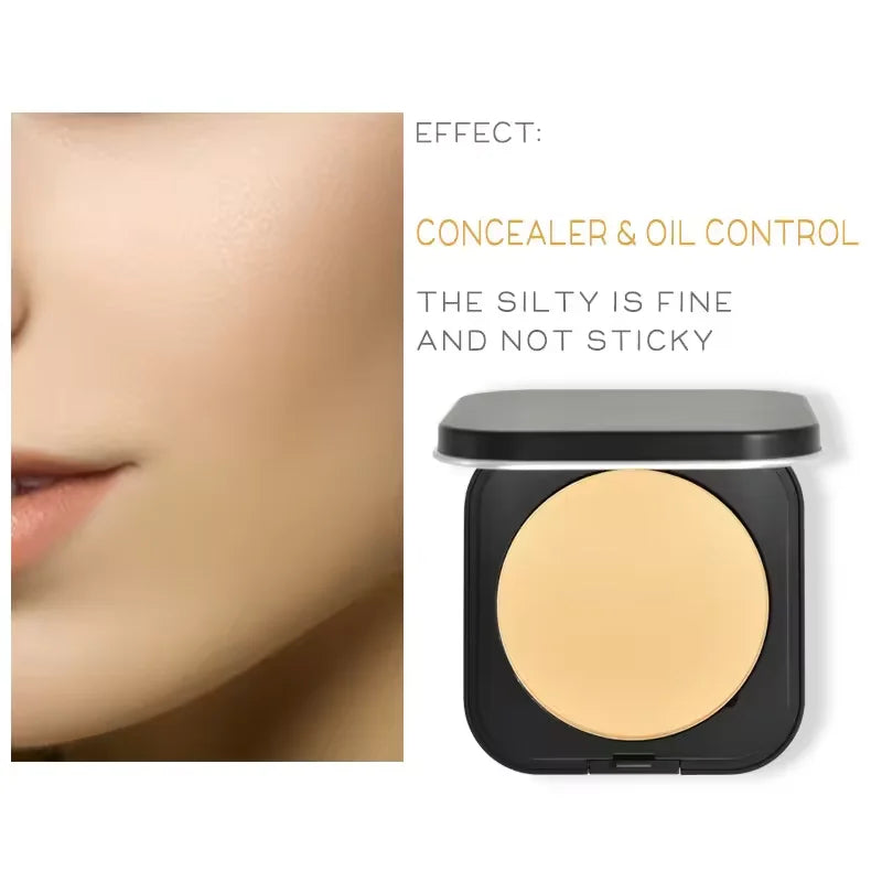 vegan makeup compact powder foundation matte oil-control setting face powder pressed compact powder