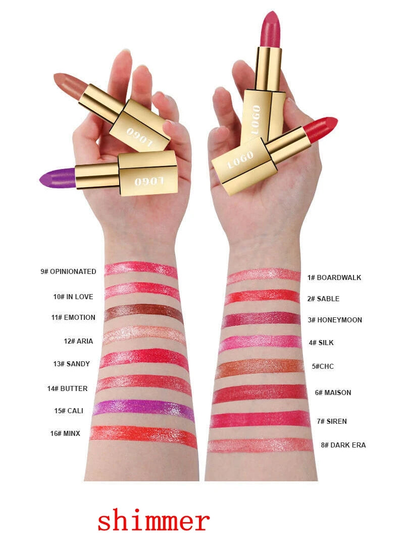 Creamy matte waterproof lipstick