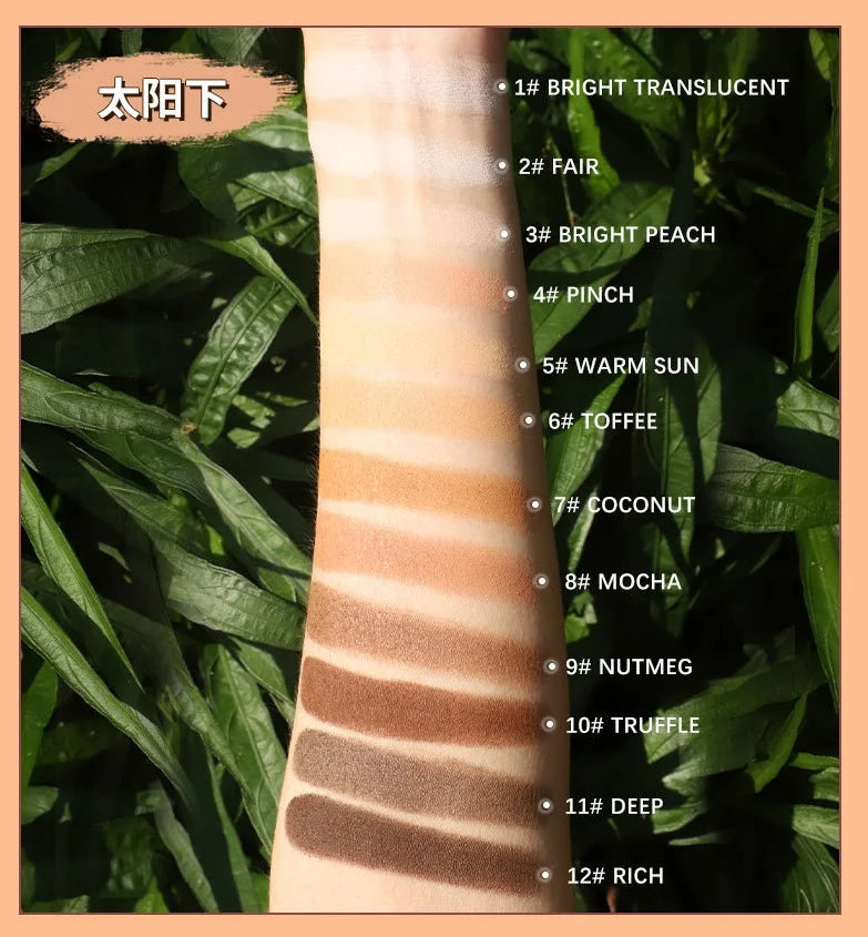 vegan high pigment pressed powder waterproof compact contouring foundation palette face makeup setting powder