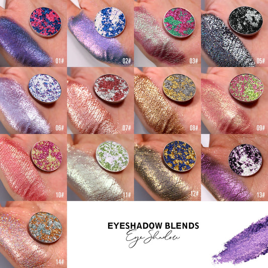 Two-tone ombre pressed glitter eyeshadow