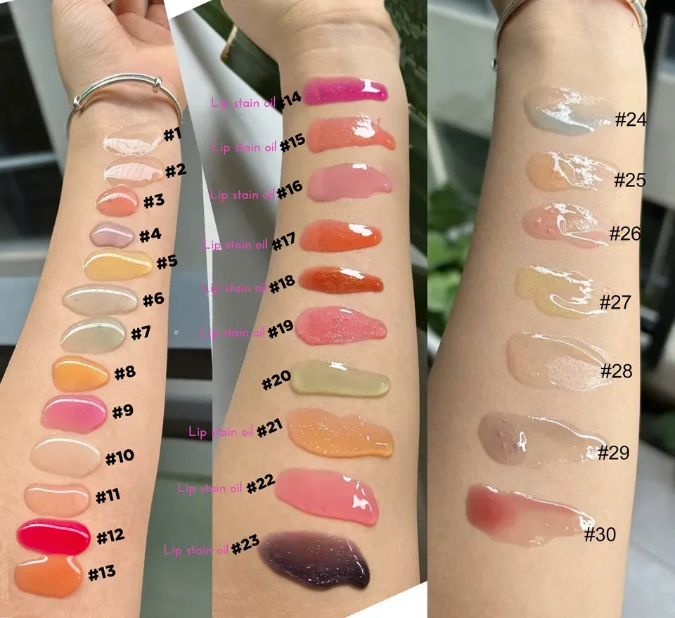 new cosmetics clear vegan lip oil moisturizing shiny lip oil gloss waterproof vegan colorchanging lip oil